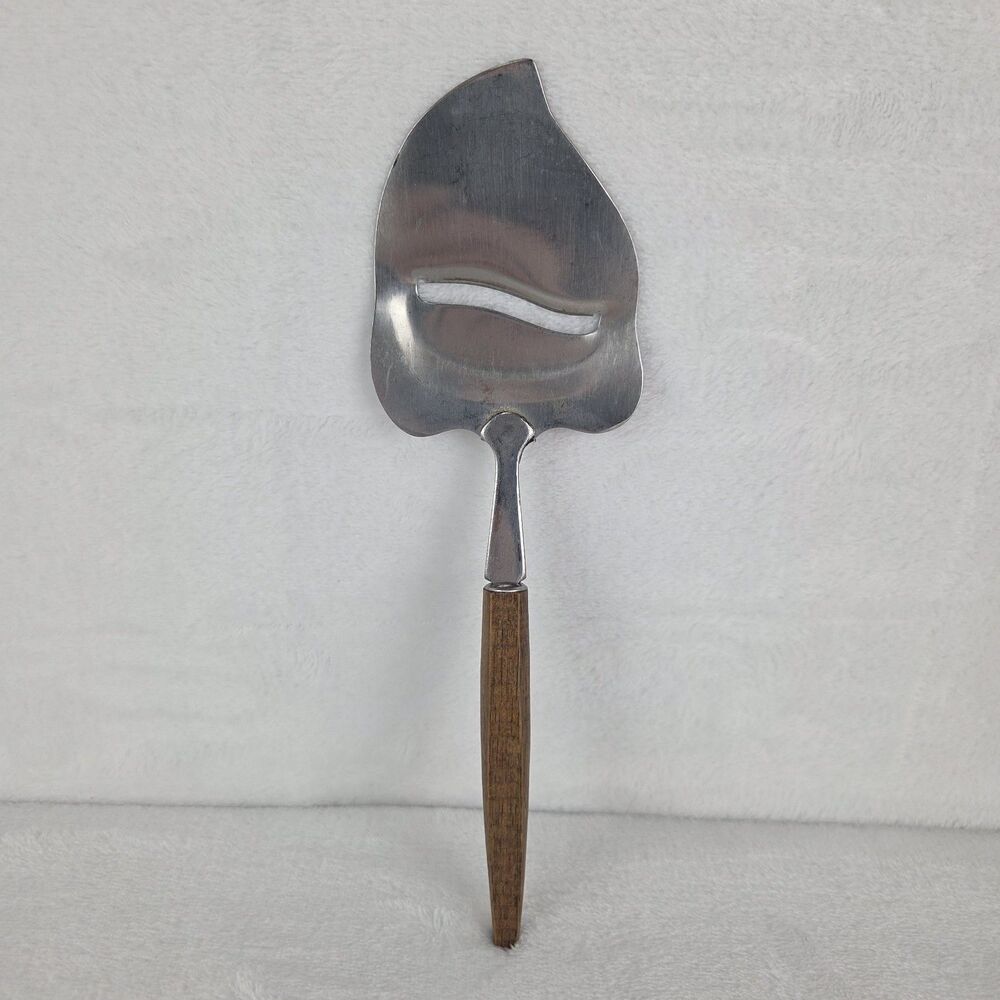 Vintage Stainless Steel Cheese Slicer Wood Handle Kitchen Utensil 9.25" MCM